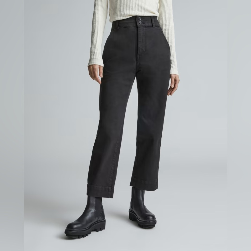 Everlane Organic Straight Leg Pant Black